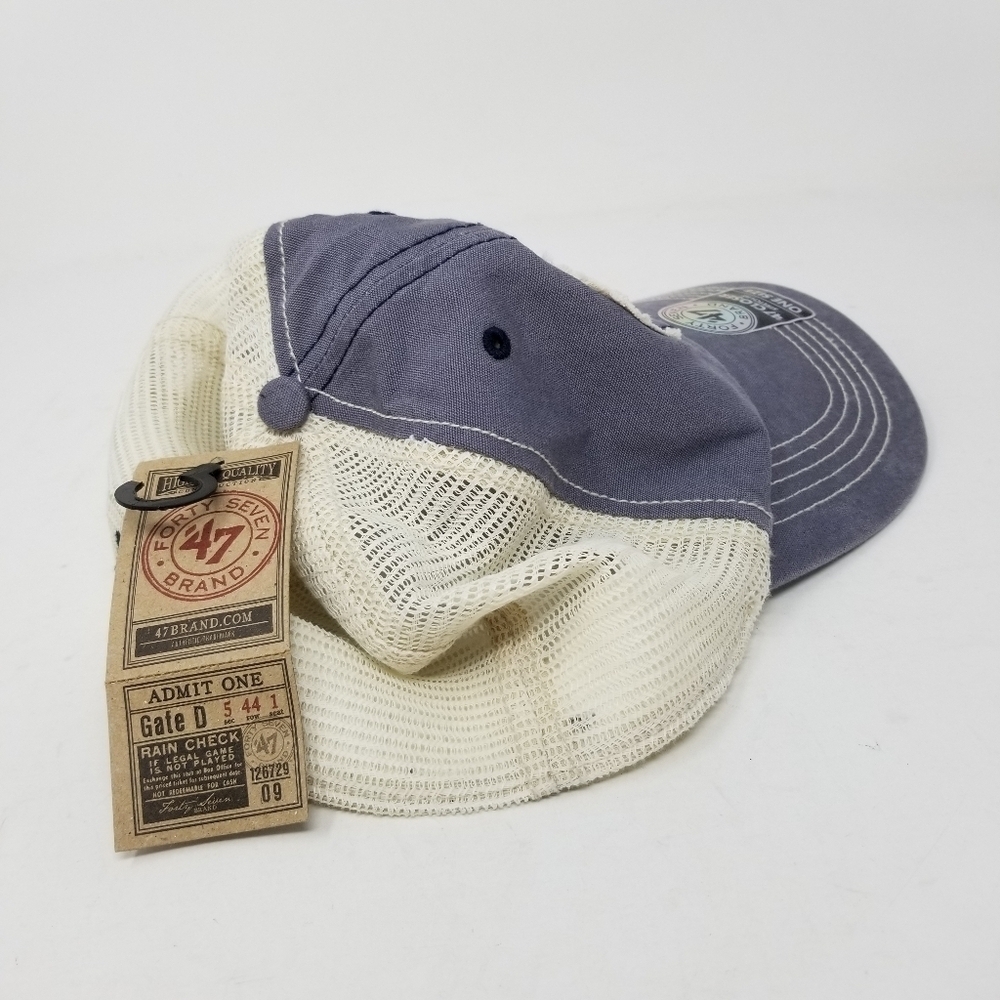 Martha's Vineyard NWT 47 Closer Stretch Fit Hat OS Mesh Text Embroidered Patch - Picture 10 of 12
